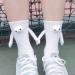 VVZZL Funny Magnetic Suction 3D Doll Couple White Socks - 3 Pairs - Buy Online on GoSupps.com
