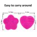 Buy Makeup Brushes Cleaner Set | Color Removal Sponge & Silicone Cleaner | Easy Brush Shampoo - Pink - Buy Online on GoSupps.com