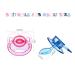Landofgenie Adult Size Pacifier - Large Shield Gloss Transparent Design - 2 Pack (Blue & Pink) - International Shipping Available - Buy Online on GoSupps.com