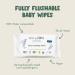 Eco by Naty Flushable Baby Wipes - Compostable and Plant-Based Wipes  Chemical-Free and Hypoallergenic Baby Wipes Safe for Baby Sensitive Skin  42 Wipes Per Pack (12 Pk) UnscentedÂ  42 Count (12 Pk) - Buy Online on GoSupps.com