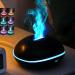 Wavata flames aroma diffuser 7-color-light essential oils humidifier humidifier fragrance oil diffuser for children at home office room fragrance or yoga-waterless automatic switch-off (black)