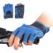 Men's Half-Finger Cycling Gloves - Blue Breathable and Wear Resistant - Buy Online on GoSupps.com