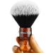 Vegan Shaving Brush with Travel Case | Anbbas 24mm Nylon Resin Handle - Amber - Eco-Friendly Shaving Accessories - Buy Online on GoSupps.com