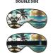 Tropical Beach Palms Print Sleep Eye Mask | Soft Eyeshade for Travel & Naps | Ideal for Men & Women - Buy Online on GoSupps.com