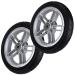 Rubber Replacement Wheelchair Front Castor Durable 8 inch Front Castor Wheels Rollator Black Solid Tyre (2 Pcs Set)