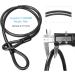 High-Security Bicycle Lock with 4ft Steel Cable | Heavy-Duty Iron Bike Lock for Bicycles & Motorcycles - Buy Online on GoSupps.com