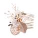 Housoutil 1pc Crystal Hair Comb Wedding Hair Comb Headpiece for Bride Bridal Comb Headwear for Women Gold Hair Comb Bridal Hair Comb Crystal Headpiece Tiara Leaf Miss Accessories