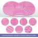 2 Packs Makeup Brush Cleaning Mat Silicone Makeup Brush Cleaner Makeup Brush Cleaning Pad and Scrubber with Suction Cup Portable Washing Tool for Makeup Brushes(Pink&Green) - Buy Online on GoSupps.com