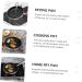Zerodeko Flat Skillet Cooking Tool 1 PC Aluminum Steak Skillet Tool Universal Flat Bottom Wok Frying Pot Silver 39.5X20CM - Buy Online on GoSupps.com