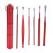6PCS Earwax Removal Kit Earwax Curette Remover Ear Spoon Cleaning Tool for Adult Children for Home Beauty Salon