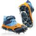 Kids Ice Cleats - Stainless Steel Traction Cleats for Hiking Boots & Shoes - Anti-Slip Snow Grips & Micro Spikes for Ice Fishing, Walking, Hiking & Climbing - Orange - Size S(1.5-4) - Buy Online on GoSupps.com