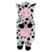 K Collection 3D Novelty Hot Water Bottle with Removable Cover - Cow Design - Soft Plush Cover - Premium Natural Rubber Cow Black/White HWB