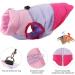 Dog Cat Coat with Leash Anchor & Color Patchwork, Padded Jacket Vest for Puppies & Kittens - Medium Rose Red - Buy Online on GoSupps.com