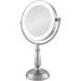 Zadro 11 Makeup Mirror with Lights and 12X/1X Magnification, Dimmable Touch LED Lighted Mirror, Satin Nickel - Buy Online on GoSupps.com