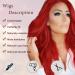 Amnenl Long Wavy Red Wig for Women - Synthetic Hair Replacement for Halloween & Cosplay - Buy Online on GoSupps.com