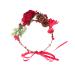 Beaupretty Christmas Hairranz natural berries rose flower leaves wreath wreath headdress adjustable band for women lady woodland
