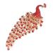 DOITOOL Peacock Crown Hair Comb Pearl Hair Clip Bridal Hair Combs Hair Teasing Comb Prom Headpiece Hair Side Combs Womens Hair Clips Rhinestone Red Wedding Accessories Bride