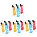 Minkissy 16 pieces of prosthesis toothbrush mini brush stops household cleaning soft double micro hand toothbrushes holder cleaner mini for home portable travel toothbrush plastic 1 piece (1 Pack) 4 x different colors