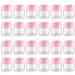 RONRONS 24 Pieces Rose Flower Shaped Empty Pot Jars Round Clear Leak Proof Plastic Cosmetic Container Jar with Lids for Travel Storage Eye Shadow Makeup Eye Shadow Nails Powder Paint Jewelry (Pink)