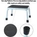 Sattiyrch 9.5 Step Stool - Anti-Skid Rubber Platform, Elderly Friendly, Heavy Duty, Easy Assembly - White/Black - Buy Online on GoSupps.com