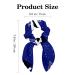 6 Pack Adorable Bow Scrunchies for Thick Hair - Geometry Blue Hair Rings Band Bows Bunny Ears Bowknot Hair Ties - Multi-colored - Buy Online on GoSupps.com