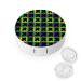 Mardi Gras Fleur De Lis Round Case For Contact Lens Kit Storage Box with Mirror Printed