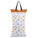 Fdit Large Hanging Wet/Dry Bucket Bag for Cloth Nappy Inserts Nappy Laundry with Two Waterproof Zippers Reusable White
