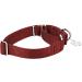 Durable Martingale Dog Collar - Adjustable No Escape Nylon for Large Medium & Small Dogs | Brick Red (L 42cm-66cm) - Buy Online on GoSupps.com
