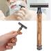 Ankroyu Men's Adjustable Beard Shaver - Double-Sided Manual Razor with Non-Slip Wooden Handle - Buy Online on GoSupps.com