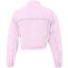 Buy Haiorziyou Women's Cropped Denim Jacket - Light Wash Plus Sizes Stylish Blouse with Revers Button & Distressed Design - XS Pink - Buy Online on GoSupps.com