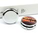 Round Pill Box with Boston Charles River Sunset Skyline | 3 Compartment Decorative Metal Pill Organizer | Portable Pocket Medication Case - Buy Online on GoSupps.com