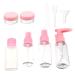 FRCOLOR Loose Powder Container plastic cream creme storage box Travel Cosmetic Jar medium Pink