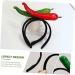 SKISUNO Chili Hair Hoop Headband Hair Accessories for Kids Chili Pepper Hat Chili Design Hair Hoop Fruit Man Elastic 1 count (Pack of 1) Green - Buy Online on GoSupps.com