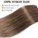 SEGO Clip In Hair Extensions - 100% Remy Human Hair Light Brown #6 25cm 50g - Affordable Thin Extensions for Effortless Style - Buy Online on GoSupps.com