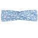 ABAKUHAUS Sea Animals Headband Pattern with Dolphins Silhouettes Simple Fun Art Blue White Ocean Fauna Elastic and Soft Women's Bandana for Sports and Everyday Use Baby Blue White