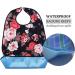 Vlokup 3 Pack Washable Bibs for Women with Crumb Catcher - Rose & Lips Design - Buy Online on GoSupps.com