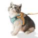 Fueegue Cat Harness with Leash Escape Proof Adjustable Soft for Cats and Dogs Puppy Harness Green L