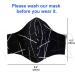 2Pack 100% Cotton Reusable Washable Adjustable Metal Strip Face Mouth Mask Double Layer Anti-Dust Fashion Flower Outdoor Cloth Cover Black - Buy Online on GoSupps.com