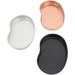 HUSHUI Stainless Steel Manicure Tray Oval Cosmetic Makeup Nail Art Jewelry Dish Desktop Decor Black Silver Champagne Gold - Buy Online on GoSupps.com