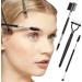 Eyebrow Brush Stainless Steel Eyelash Comb 2 in 1 Eyebrow Brush Stainless Steel Eyelash Separator Eyebrow Kit Eyebrow Brush Makeup Tool for Eyelashes Black 3 Pieces - Buy Online on GoSupps.com