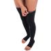 JOMI Compression Unisex Thigh High Stockings 30-40mmHg Premiere Open Toe - X-Large Black - Buy Online on GoSupps.com