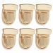 Nifocc Tuck Lock Clasp Catch Purse Thumb Lock Purse Buckle Fasteners Wallet Buckle Purse Metal Clasp Locks for DIY Craft Wallets Bag Leather Handbags Making Gold 6 Pcs