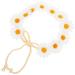 minkissy Sunflower Headband Daisy Headbands for women Floral Headband Sunflower Hair band Daisy Headband Wreath Bridal Headpiece for Wedding Party Beach (White)