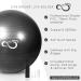 Live Infinitely 95cm Exercise Ball - Extra Thick Professional Grade Anti-Burst Stability Ball - Supports 2200lbs - Includes Hand Pump & Workout Guide - Black - Buy Online on GoSupps.com