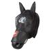 PFIFF 101013 Fly Mask Face Mask with Motif for Horses Fly Protection Black-Grey-Red Cob/Thoroughbred/M