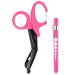 MOVOCA Pen Light for Nurses & Medical Scissors LED Penlights with Pupil Gauge 7.5 Bandage Scissors EMT Trauma Shears with Carabiner for Doctor and Nurses (Hot Pink Shears+Pink Penlight)