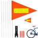 NVTRSD 1 piece of reflective bicycle flag bike safety flags with 5 pieces ahr wheel flag for children bicycle pipel bicycle pennants children bicycle flag child flag bicycle trailer