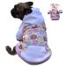 Hooded sweatshirt for small and medium-sized dogs with a bag for pets cats fleecemantel dog costume for winter violet XL purple