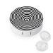 Escher Optical Swirl Impossible Optic Graphic Endless Effect Round Case For Contact Lens Kit Storage Box with Mirror Printed