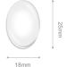 Enenes Glass Cabochons 18x25MM 100PCS - Clear Oval Cabochons for DIY Craft and Jewelry Making - Buy Online on GoSupps.com